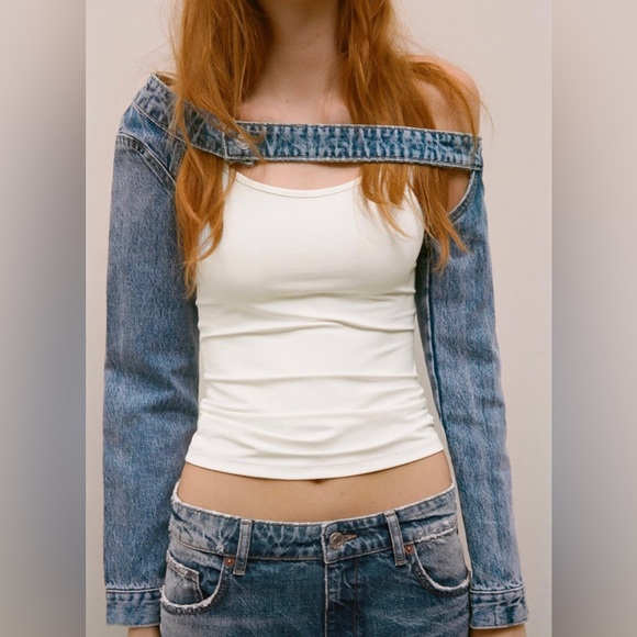 Zara TRF DENIM SLEEVES - Picture 1 of 3